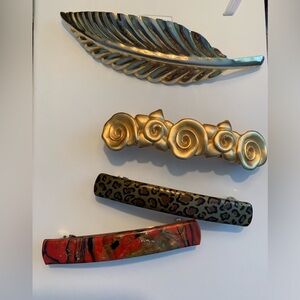 4 Hair Barrettes / Clips